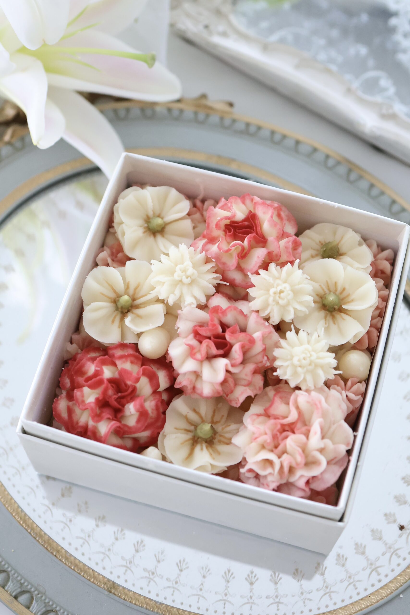 上級①　lesson2  ブーケ風ボックスフラワー