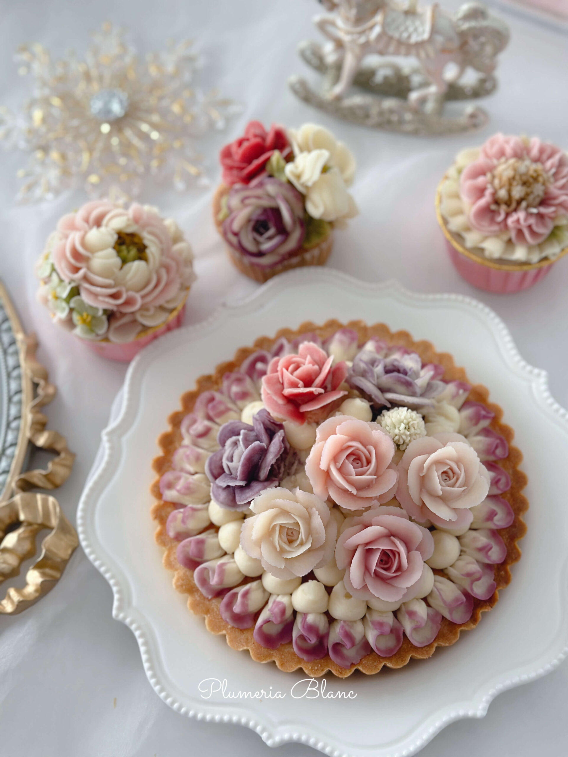 上級②　lesson6　プルメリアブランのバラ